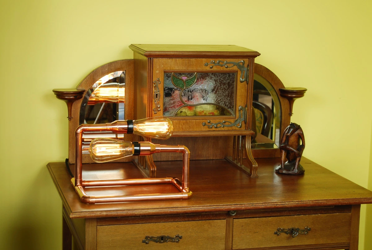 SET copper lamp