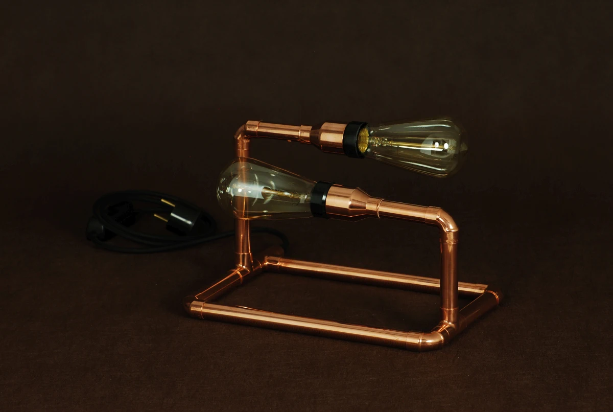 SET copper lamp