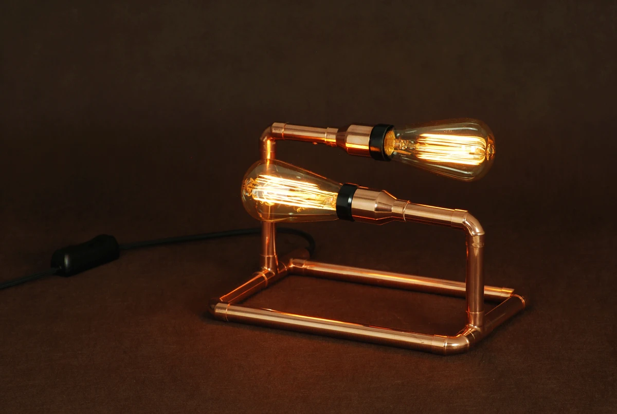 SET copper lamp
