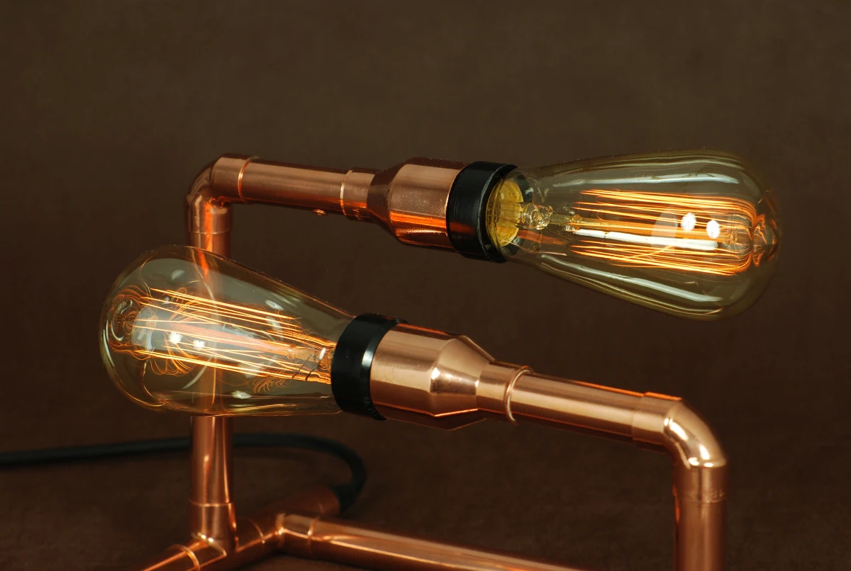 SET copper lamp