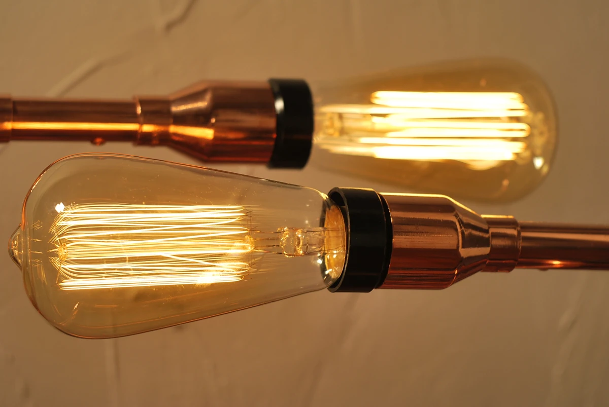 SET copper lamp