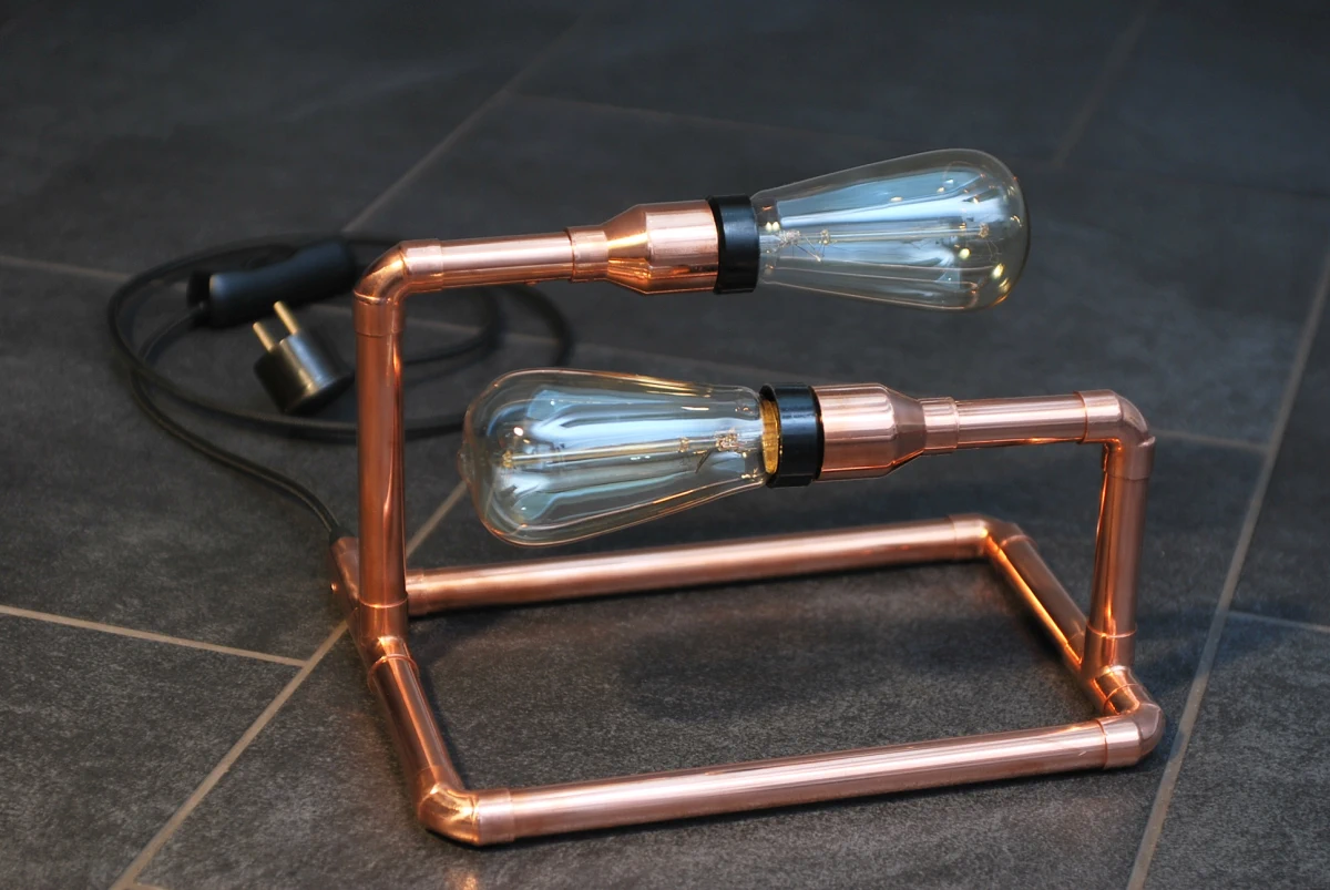 SET copper lamp