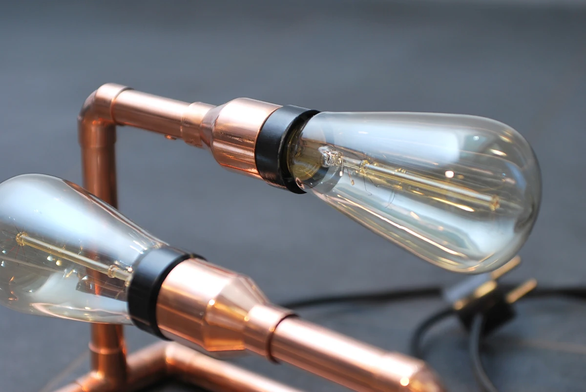 SET copper lamp