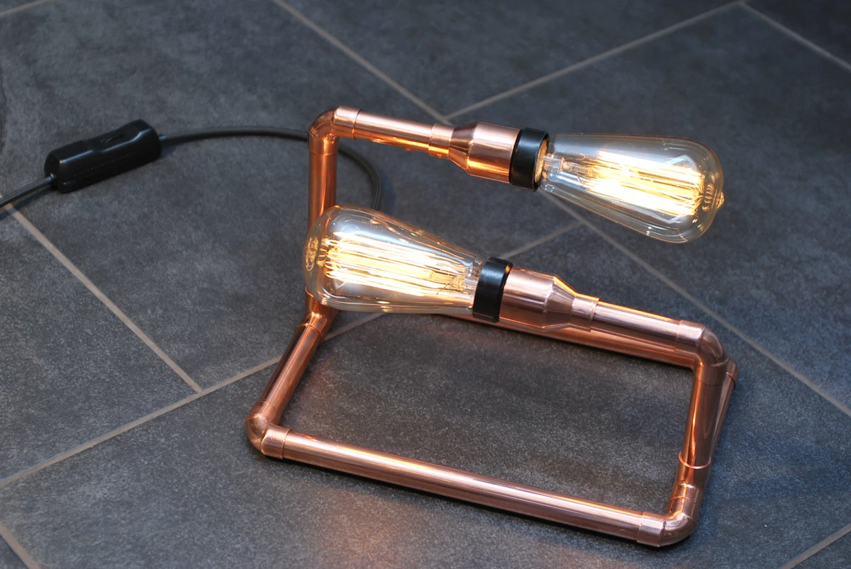 SET copper lamp