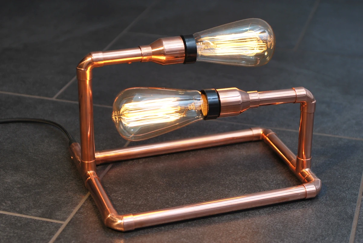 SET copper lamp