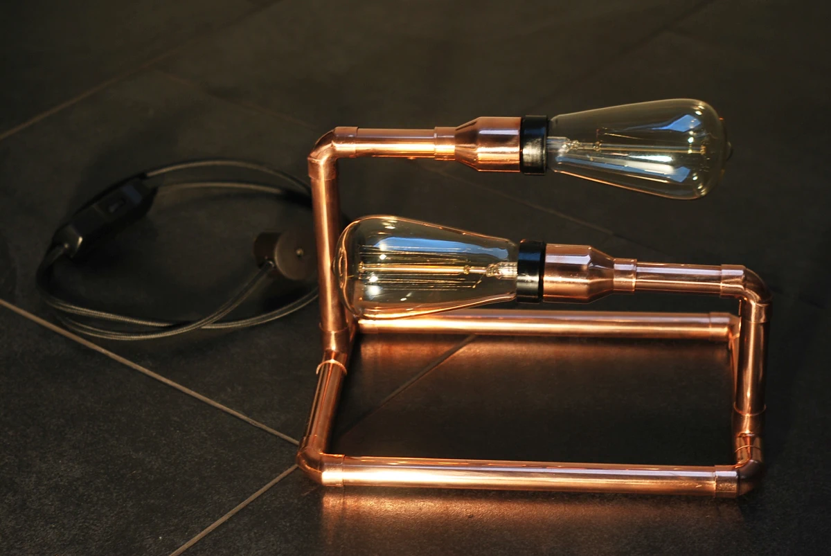 SET copper lamp