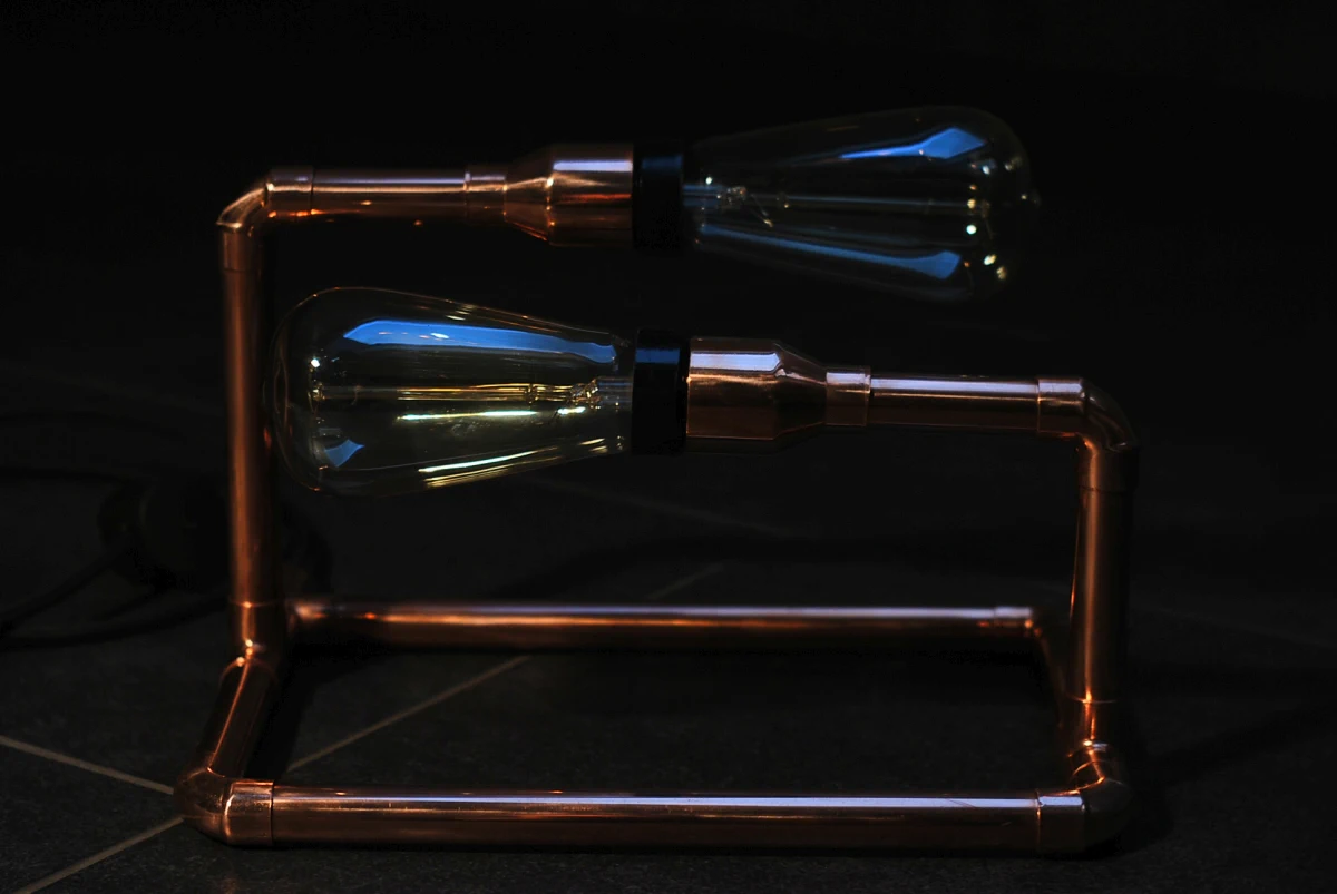 SET copper lamp