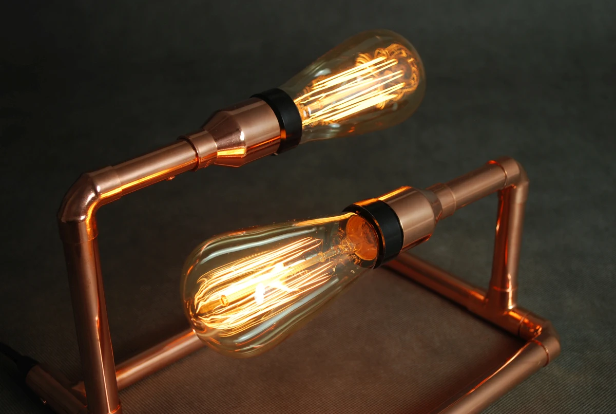 SET copper lamp